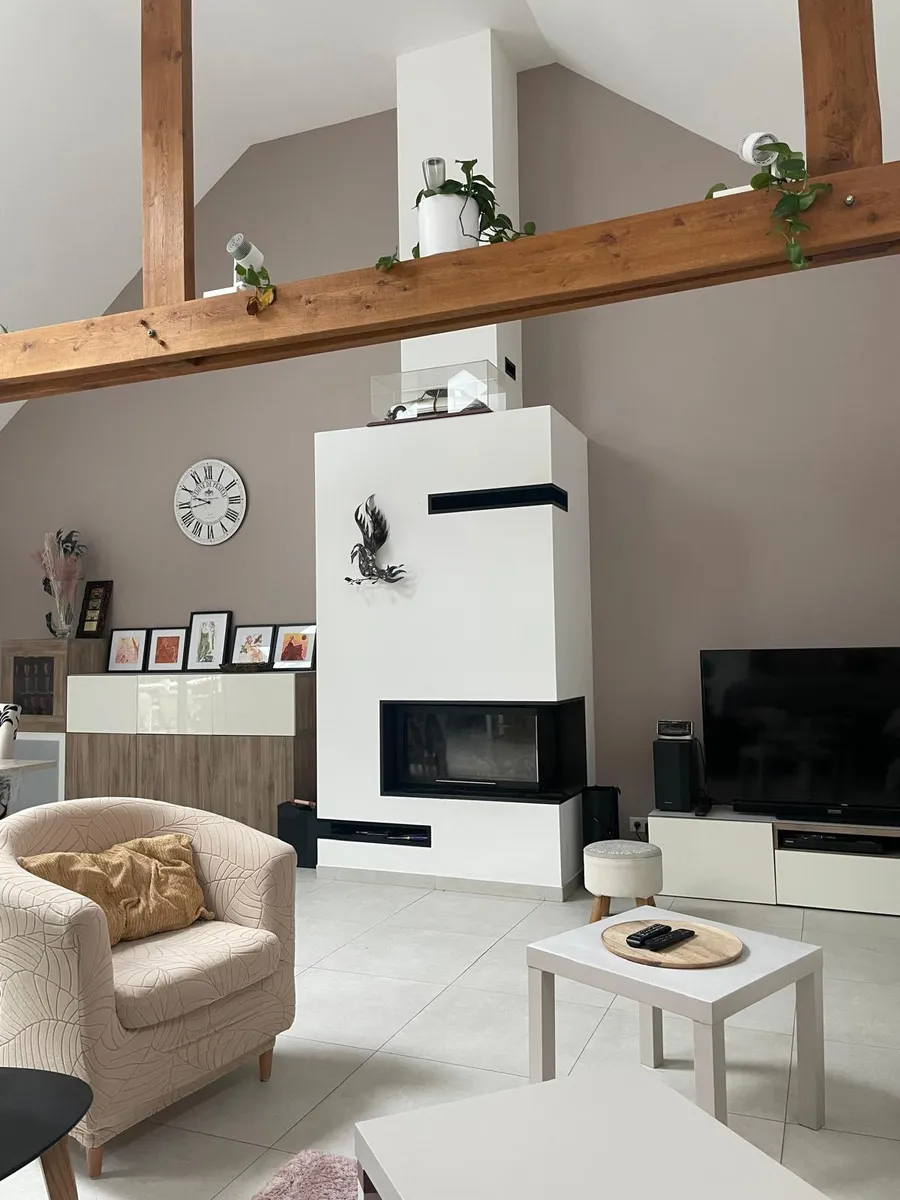 Cheminée Totem Latéral 900 Ambiance